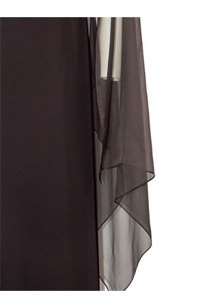 Abito lungo testa di moro con maniche in chiffon ALBERTA FERRETTI | A042201240102